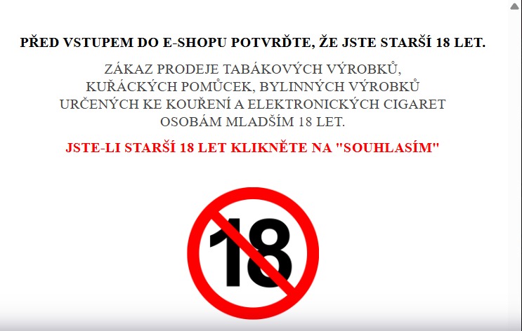 Zákaz prodeje osobám mladším 18 let